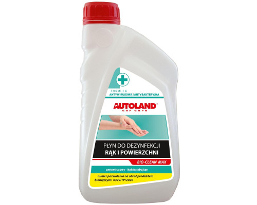 Autoland promotion bio-clean дезінфекційний рідина для дезінфекції рук та поверхонь 1л (антивірусний та антибактеріальний)