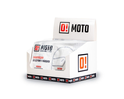 Omoto набір з 20 сухих та вологих серветок для шолому o!moto cleaning wipes bulk pack ідеально для лічилка