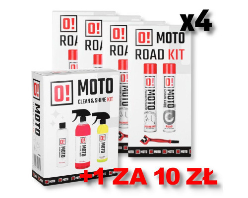 Omoto 4+1 набір для очищення та змащення ланцюг road o! комплект догляд та захист ланцюг 2+1 з щіткою + набір для миття та догляду за мотоциклами omoto o! догляд захист і блиск moto