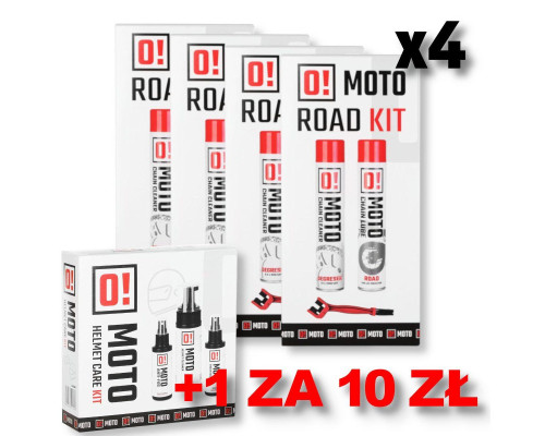 Omoto 4+1 набір для очищення та змащення ланцюг road o! догляд та захист ланцюг 2+1 комплект з щіткою + набір для догляду за шоломом omoto o! догляд за шоломом та захист