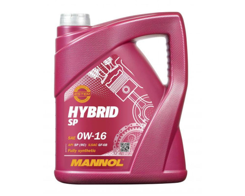 Mannol автомобільне моторне масло 0w16 hybrid 5 літрів (7920) (синтетика)