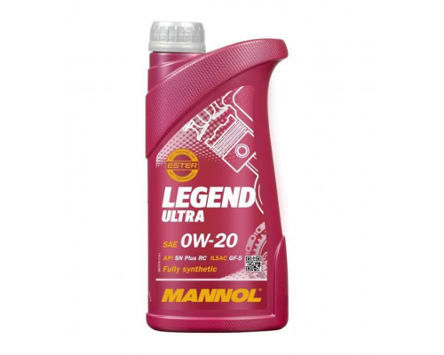 Mannol автомобільне моторне масло 0w20 legend ultra sn plus rc 1 літр (7918) (синтетичне)