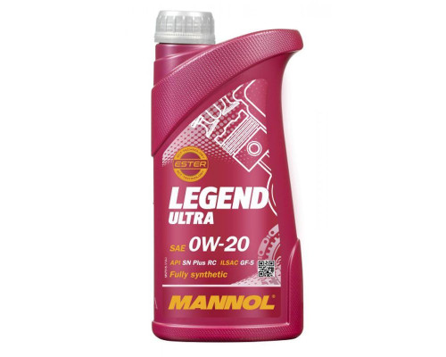 Mannol автомобільне моторне масло 0w20 legend ultra sn plus rc 1 літр (7918) (синтетичне)
