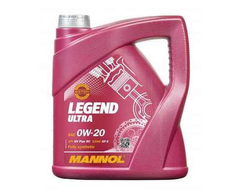 Mannol автомобільне моторне масло 0w20 legend ultra sn plus rc 4 літри (7918) (синтетичне)