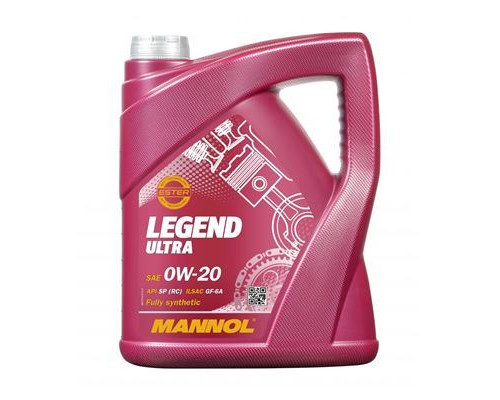 Mannol автомобільне моторне масло 0w20 legend ultra sn plus rc 5 літрів (7918) (синтетичне)