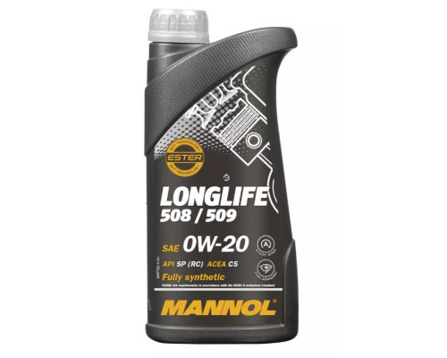 Mannol автомобільне моторне масло 0w20 longlife 508/509 1 літр (7722) (синтетичне)