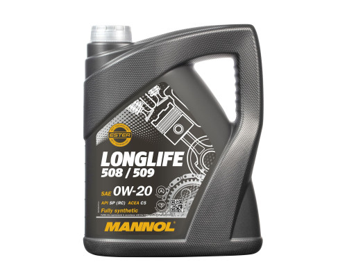 Mannol автомобільне моторне масло 0w20 longlife 508/509 5 літрів (7722) (синтетика)