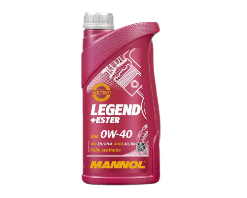 Mannol автомобільне моторне масло 0w40 legend+ester 1 літр (7901) (синтетичне)