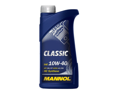 Mannol автомобільне моторне масло 10w40 classic sn/ch-4 1 літр (7501) (напівсинтетика)