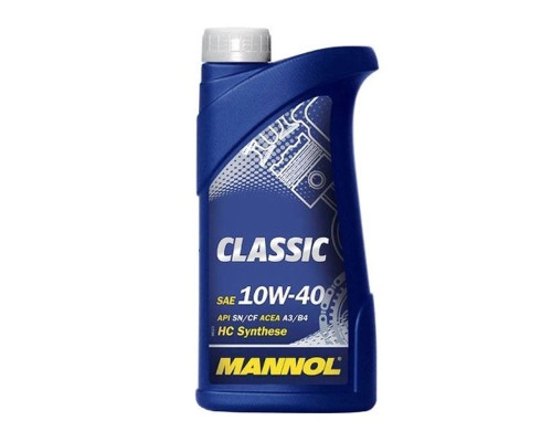 Mannol автомобільне моторне масло 10w40 classic sn/ch-4 1 літр (7501) (напівсинтетика)