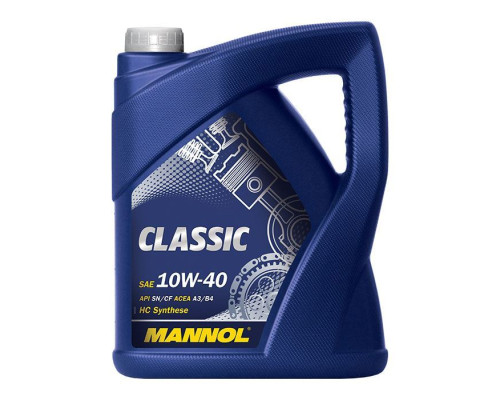 Mannol автомобільне моторне масло 10w40 classic sn/ch-4 5 літрів (7501) (напівсинтетика)