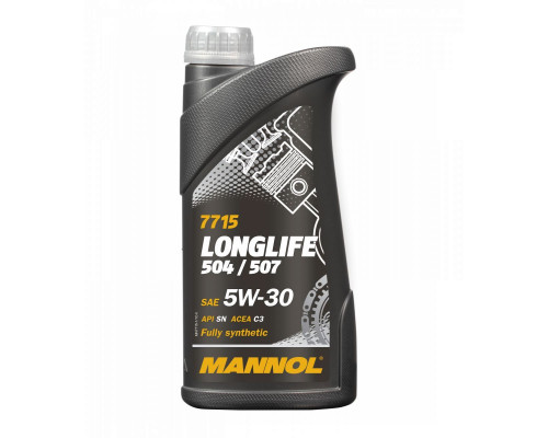 Mannol автомобільне моторне масло 5w30 longlife 504/507 oem для vw, au 1 літр (7715) (синтетичне)