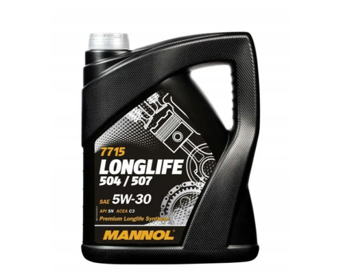 Mannol автомобільне моторне масло 5w30 longlife 504/507 oem для vw, au 4 літри (7715) (синтетичне)