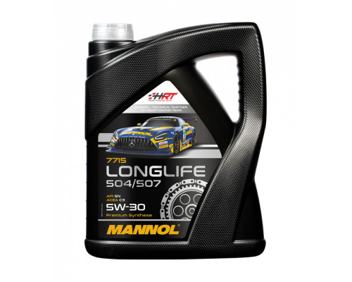 Mannol автомобільне моторне масло 5w30 longlife 504/507 oem для vw, au 5 літрів (7715) (синтетичне)