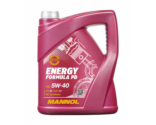 Mannol автомобільне моторне масло 5w40 energy formula pd 5 літрів (7913) (синтетика)