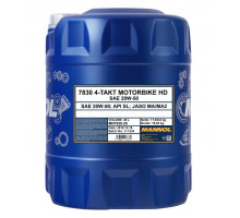 Mannol motor oil 4t motorbike hd 20w50 20l v-twin ma2 semi-synthetic (jaso ma/ma2, api sl) (7830)