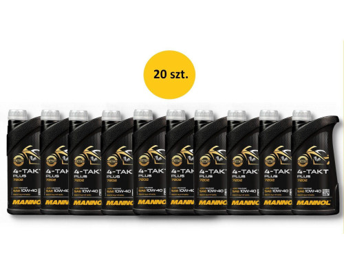 Mannol engine oil 4t plus 10w40 1l (api sl, jaso ma/ma2) semisynthetic (7202) (20) - коробка 20 штук (упаковка)