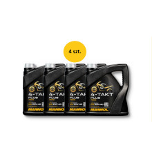Mannol engine oil 4t plus 10w40 4l (api sl, jaso ma/ma2) semisynthetic (7202) (20) - коробка по 4 штуки (пакет)