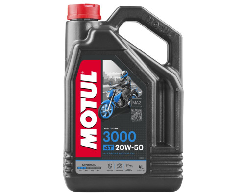 Motul engine oil 3000 4t 20w50 4л (мінеральне)