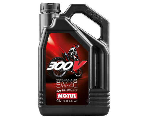 Motul engine oil 300v 4t fl road racing 5w40 4l (синтетичне)
