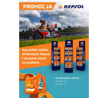 Пакет моторного масла repsol з підставкою