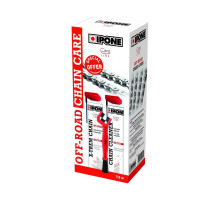 Ipone off road chain care набір для очищення та змащення ланцюг (2 x 750 мл) зі щіткою (careline) (akc) (4)