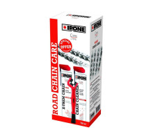 Ipone road chain care набір для очищення та змащування ланцюг (2 x 750 мл) зі щіткою (careline) (akc) (4)