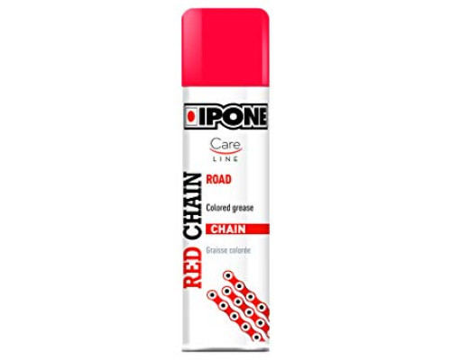 Ipone spray chain 250ml red chain lubricant red (careline) (akc) (12)