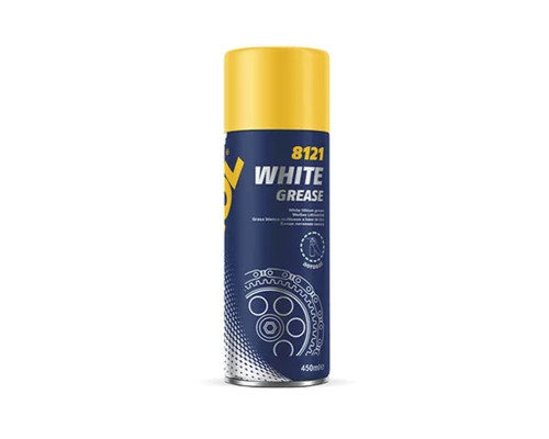 Mannol white grease 450ml - white універсальне мастило (спрей) (8121) - коробка 24 штуки (пакет)