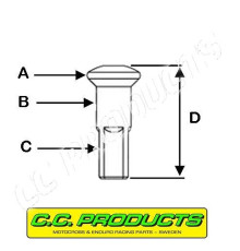 Cc ніпель 8g/300 (3,96 мм різьба, 7,6 мм головка) (cc products)