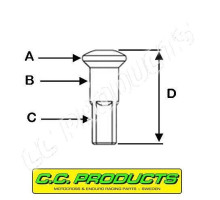 Cc ніпель 8g/300 (3,96 мм різьба, 7,6 мм головка) (cc products)