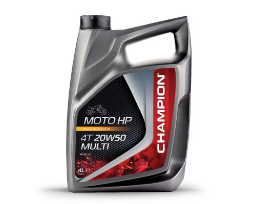 Моторне масло champion moto hp 4t 20w50 multi 4l ma2 mineral (akc)