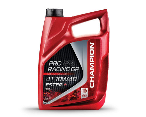 Моторне масло champion proracing gp 4t 10w40 ester + 4l ma2 synthetic (akc)