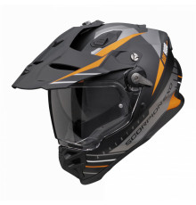 Шолом scorpion dual enduro / adventure adf-9000 air feat black/silver/orange колір чорний/silver/orange матовийe розмір m