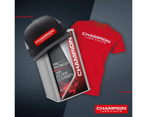 champion filter cleaner proracing gp air filter cleaner 5l + безкоштовна кешка та футболка