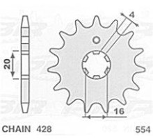 Зірочка передня 554 12 YAMAHA dt80lc '84-'94 -