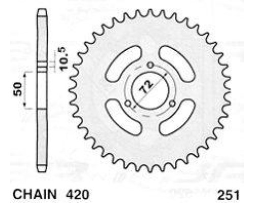 Зарідня зірочка aprilia rx50 98-05, sm50 03-06 (jtr24.50) -