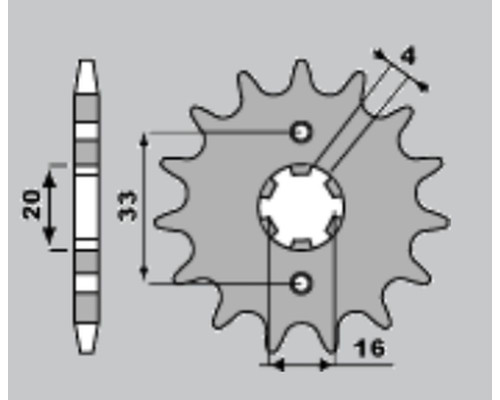 Зірочка передня (a4240421130) 514/13т. kawasaki z 250 '81-'82, gpz 500 r '88-'90, gpz 600 '85-'90, zzr 600 '93-'06 -