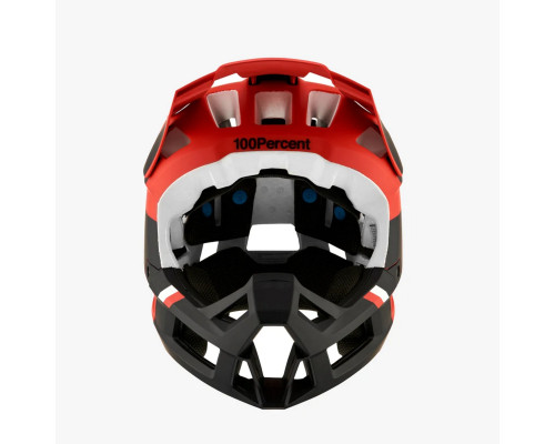 100 PROCENT MTB ВЕЛОСИПЕДНИЙ ШОЛОМ TRAJECTA RED FLUO/BLACK КОЛІР RED FLUO/BLACK РОЗМІР L (58-61 СМ)