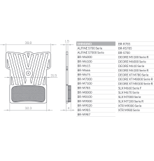 BRENTA BIKE ORGANIC ВЕЛОСИПЕДНІ ГАЛЬМІВНІ КОЛОДКИ SPORT Z RADIATOREM PASUJE DO SHIMANO XTR BR-M9000, BR-M9020, BR-M987, BR-M988, BR-M985, XT BR-M8000, BR-M785, SLX BR-M7000, DEORE BR-M615