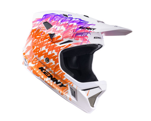 Велосипедний шолом kenny racing mtb decade graphic lunis білий колір білий розмір l