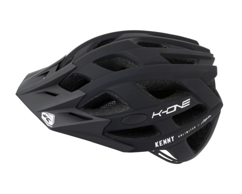 Велосипедний шолом kenny racing mtb модель k-one чорний колір чорний/білий розмір l/xl