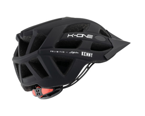 Велосипедний шолом kenny racing mtb модель k-one чорний колір чорний/білий розмір l/xl
