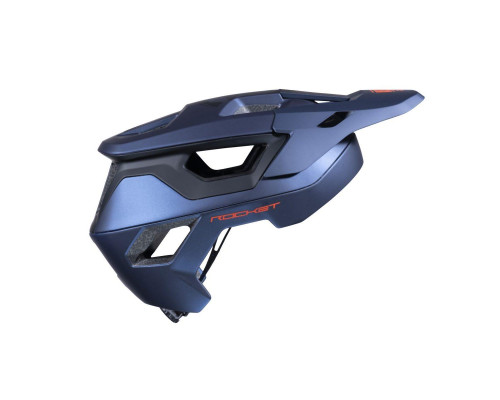 Велосипедний шолом kenny racing mtb модель rocket dark blue колір blue/orange розмір m ( 57 - 58 cm )