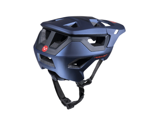 Велосипедний шолом kenny racing mtb модель rocket dark blue колір blue/orange розмір xl ( 61 - 62 cm )