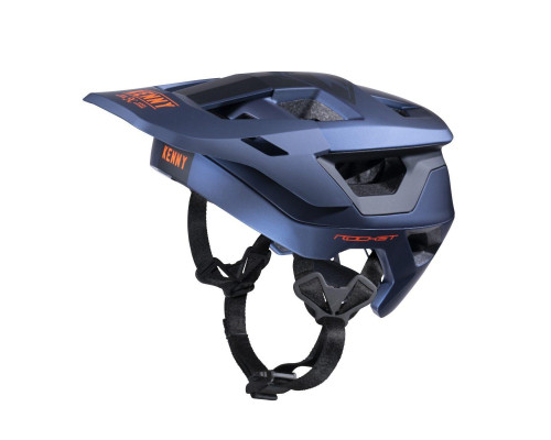 Велосипедний шолом kenny racing mtb модель rocket dark blue колір blue/orange розмір xl ( 61 - 62 cm )