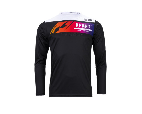 Велосипедка kenny racing mtb elite black колір чорний/білий/синій розмір l