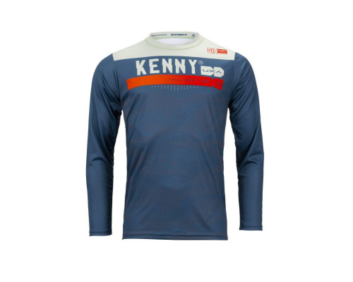 Велосипедна джерсі kenny racing mtb elite camo blue кольор синій/білий розмір s