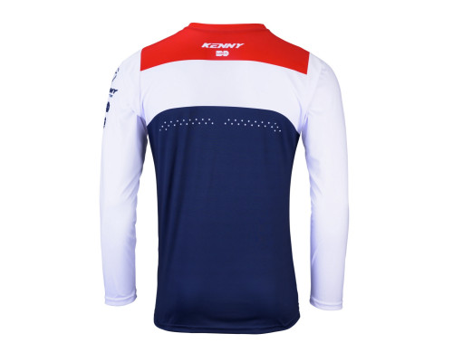 Велосипедна джерсі kenny racing mtb elite navy колір синій/білий/червоний розмір m