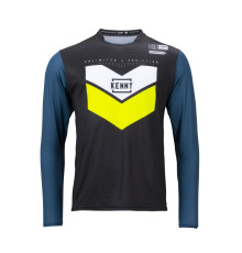 Kenny racing велофутболка для мтб модель prolight lime/black колір чорний/синій/жовтий/білий розмір m